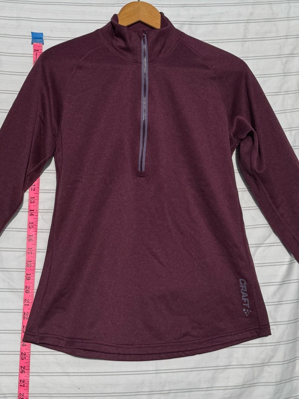 Craft Spartan Race Women's Medium M Quarter Zip Fleece Pullover Maroon Graphic